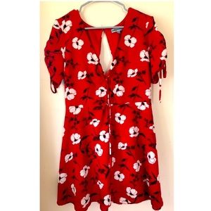 Francesca’s X Bailey Blue / Red Floral Mini Dress